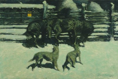 The Call for Help by Frederic Remington
